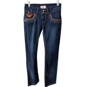 Andrea Jeans Women's Size 9 Straight Leg Bootcut Western Cowgirl Festival Indie